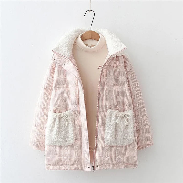 Bear Ears Pink Cute Cotton Coat