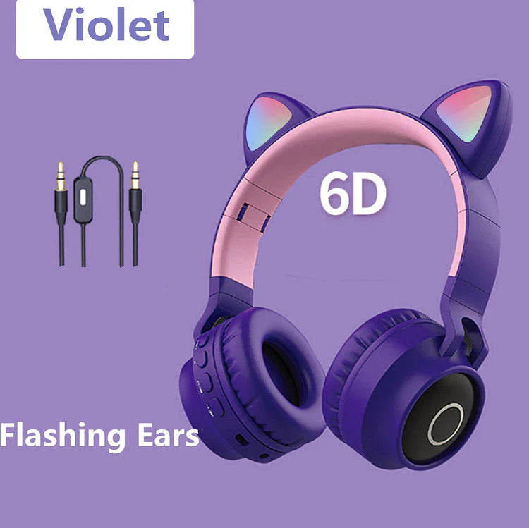 5 Colors of Glowing Cat Ear Wireless Bluetooth Headset