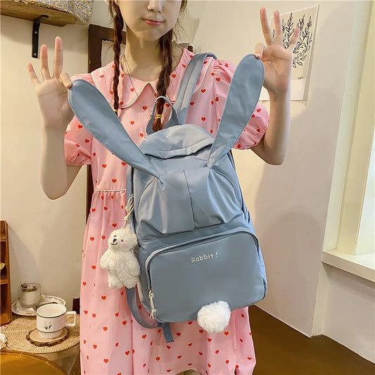 Cute Rabbit Young Girl School Backpack