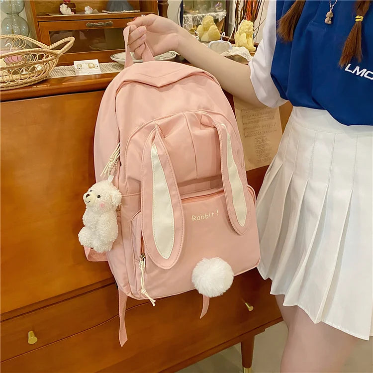 Cute Rabbit Young Girl School Backpack