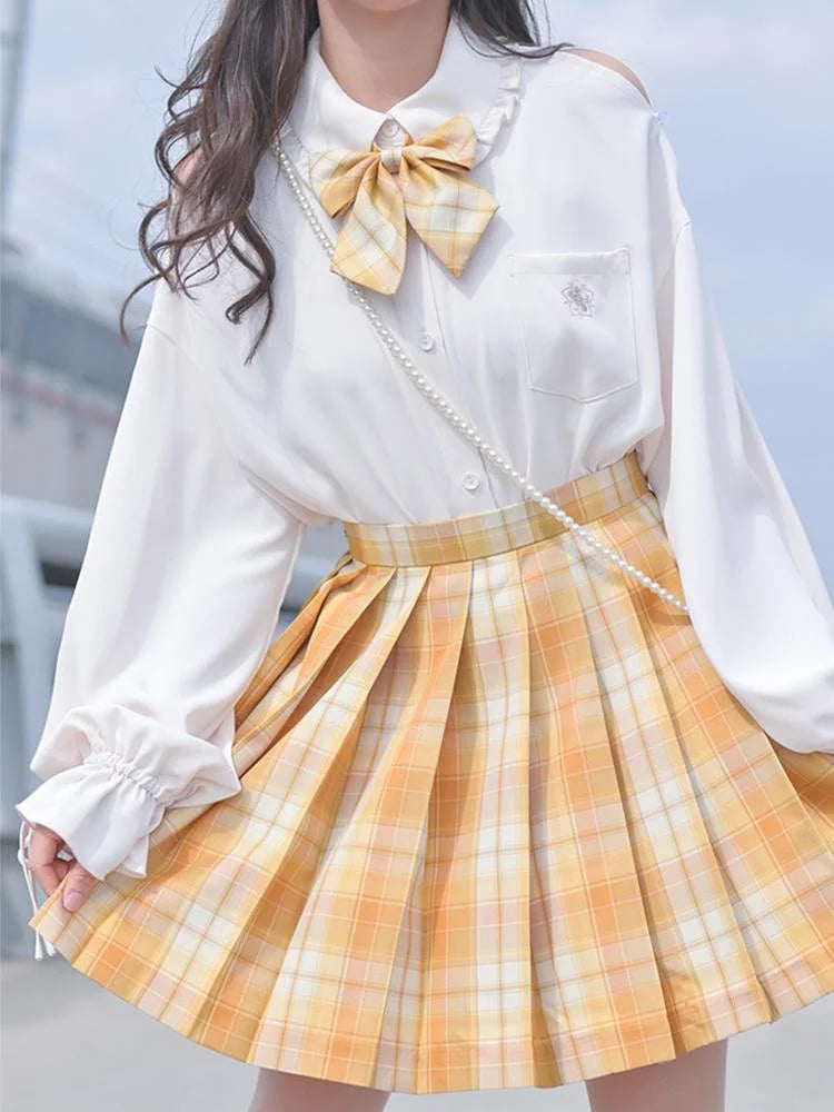 Cute Kawaii Hana Plaid Skirt