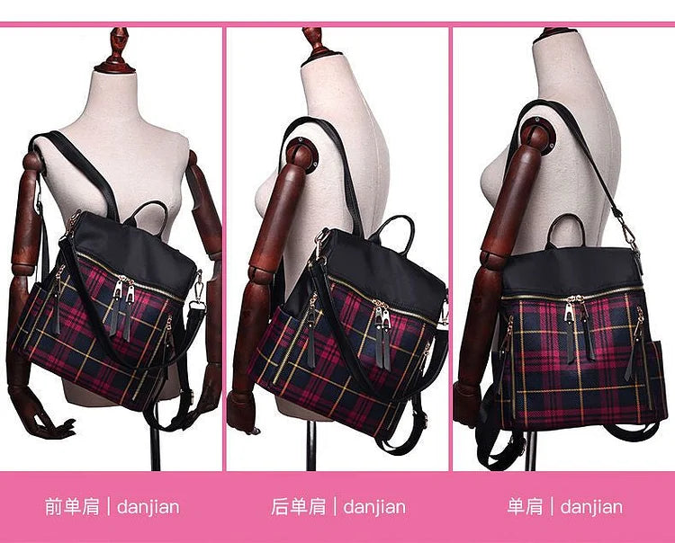 Plaid Lightweight Backpack