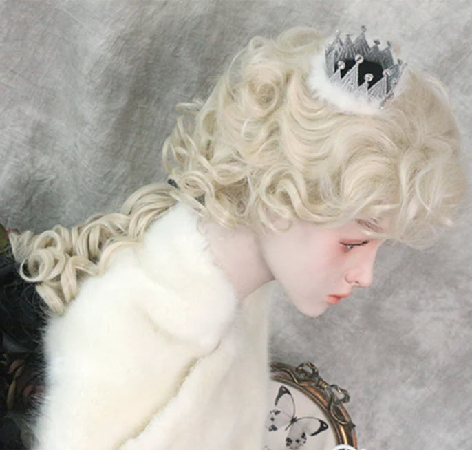 Beige/Light Gold Lolita Court Roman Curly Wig