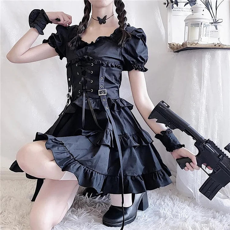 Dark Black Gothic Lolita Dress