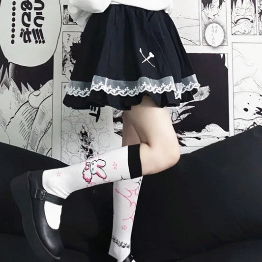 Gothic Anime Dark Lace Skirt