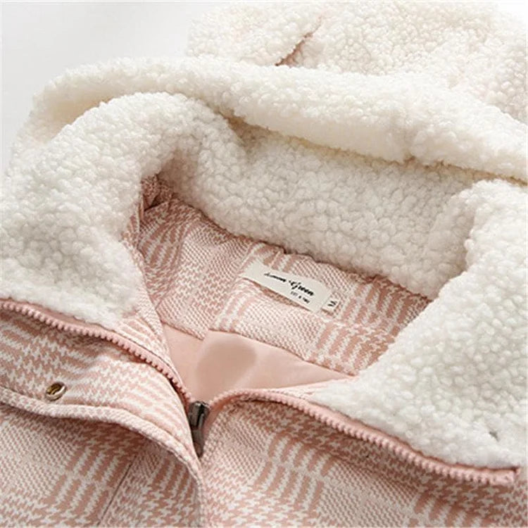 Bear Ears Pink Cute Cotton Coat