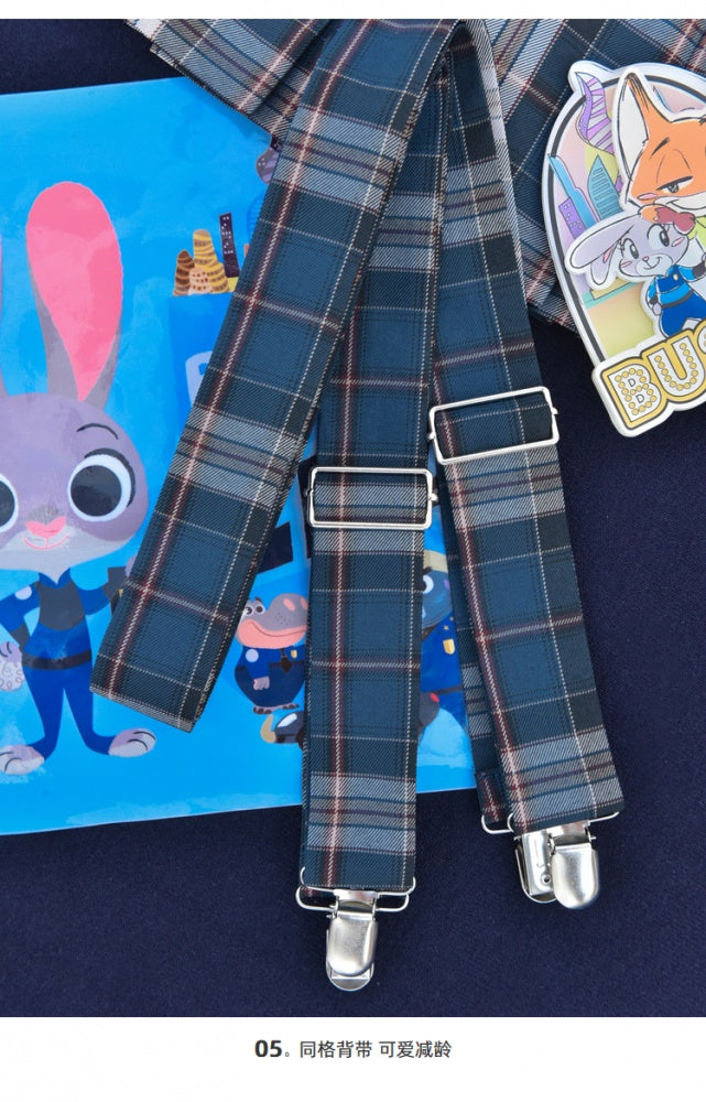 Zootopia Plaid Shoulder Staps / Bow Tie / Tie