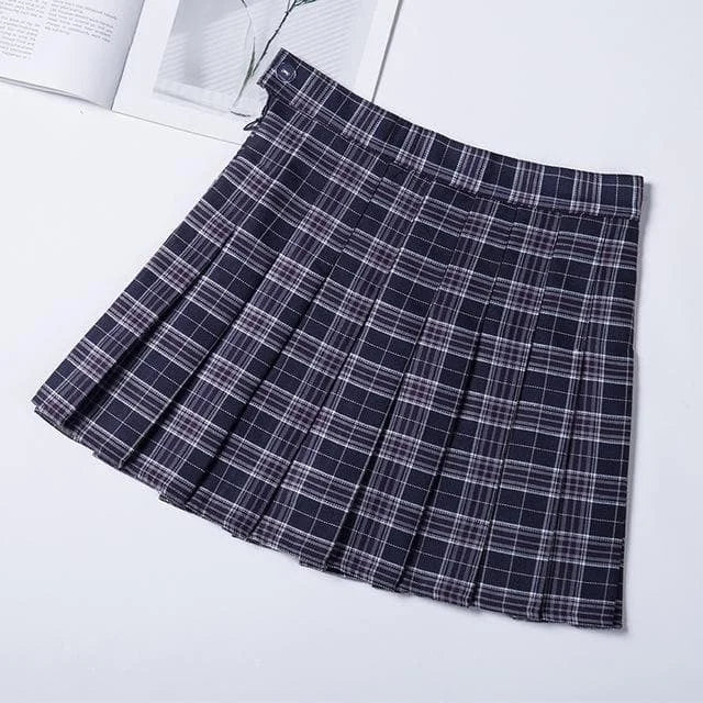 Fashion Preppy Style Plaid Skirt