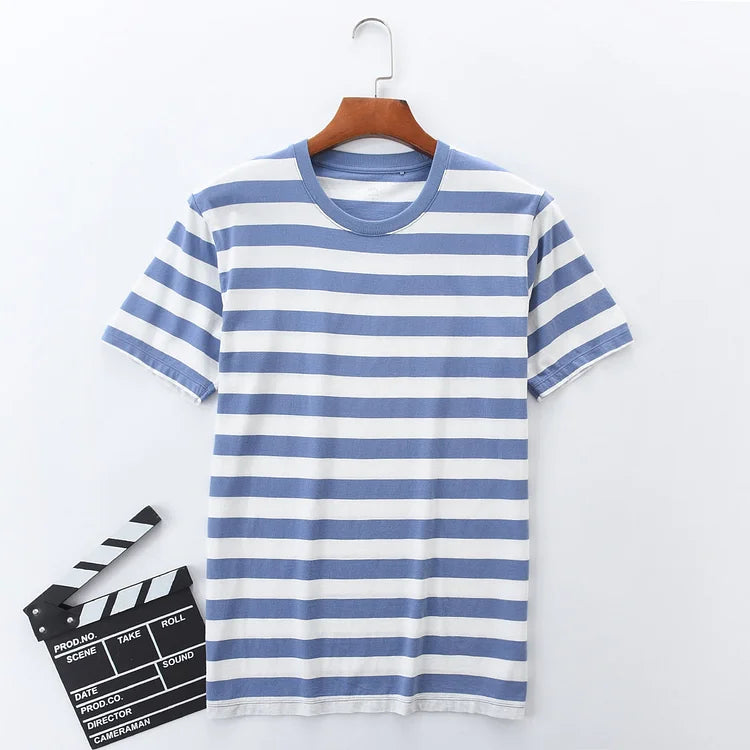 Sweet Cute Striped O-neck Short Sleeve T-shirts