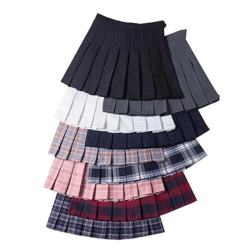 Fashion Preppy Style Plaid Skirt