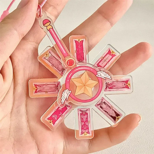 Cartoon Sakura Magic Stick Keychain