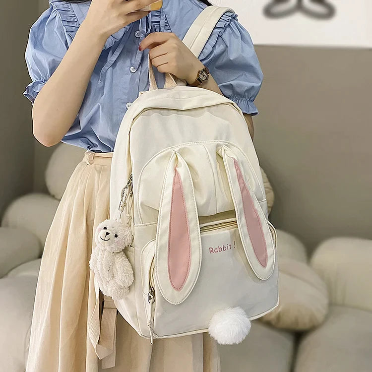 Cute Rabbit Young Girl School Backpack