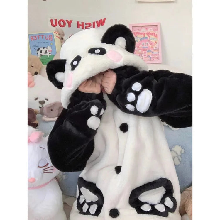 [Fully Payment Reservsation] Kawaii Sleepy Bear Cute Cat Winter Lolita Coat