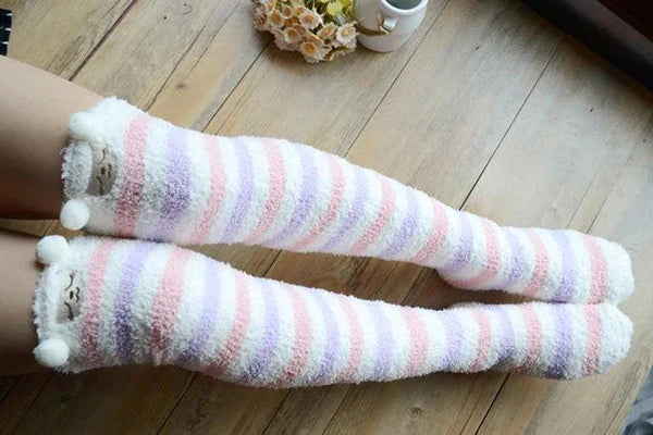 Fuzzy Thigh high stockings (15+Styles)