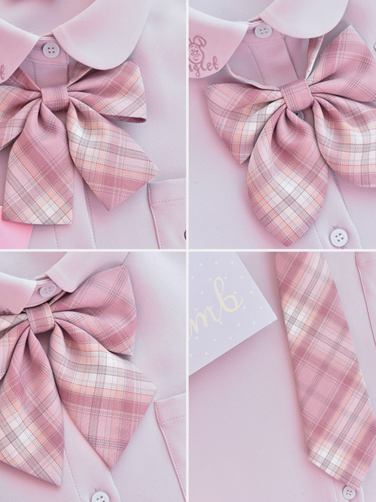 Piglet Plaid Skirt Bow Tie / Tie / Shoulder Straps