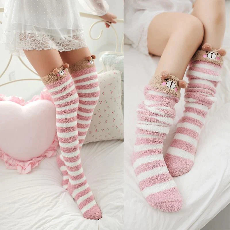 Fuzzy Thigh high stockings (15+Styles)