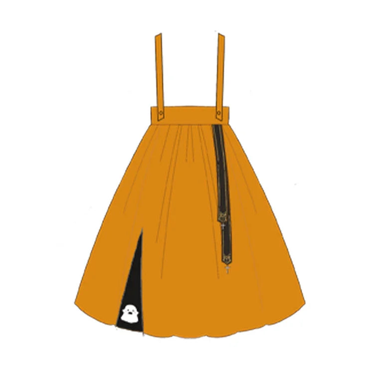 [Halloween Limit] Little Witch Suit Long-Sleeved Suspender Skirt JK Uniform Suit