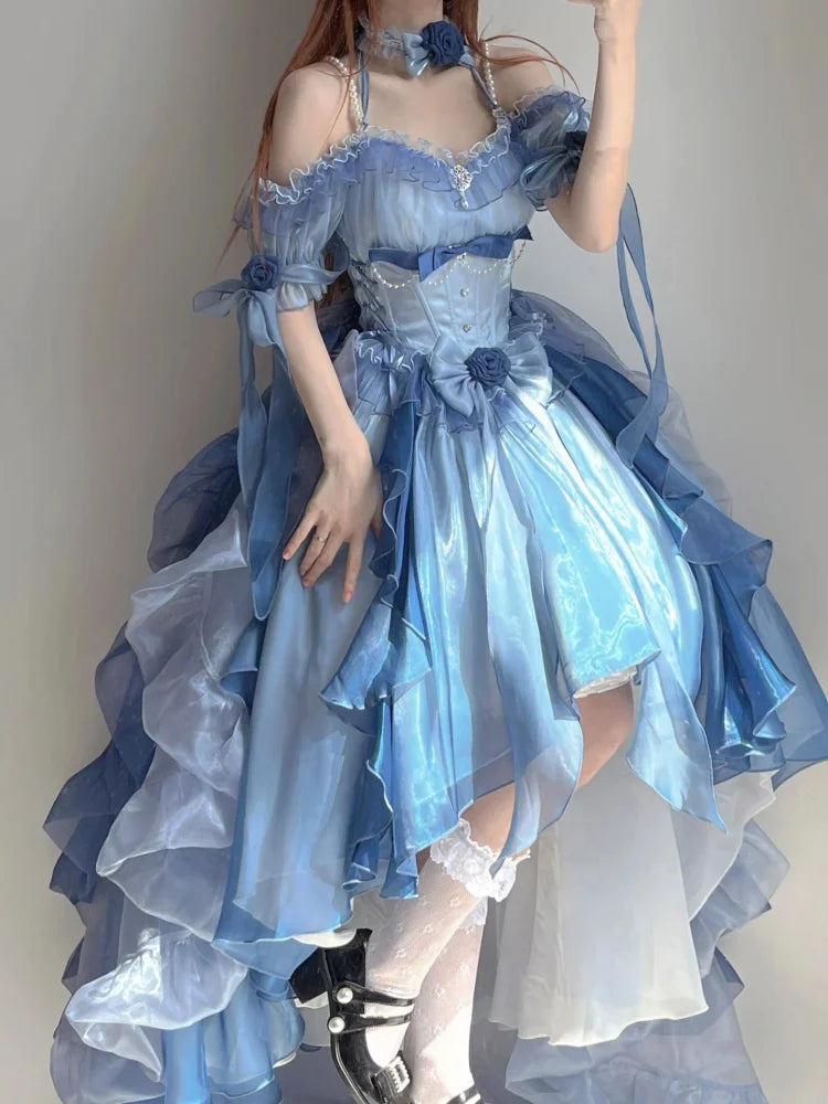 Kawaii Sea Blue Jellyfish Lovely Lolita Dress