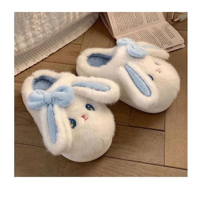 Kawaii Cute Bunny Furry Indoor Slippers