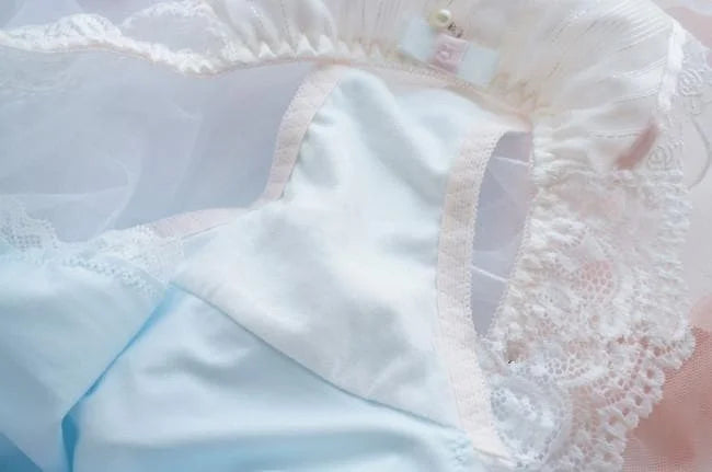 White/Pink/Blue Milky Lace Undies