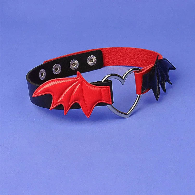 Lovely Devil Wings PU Choker