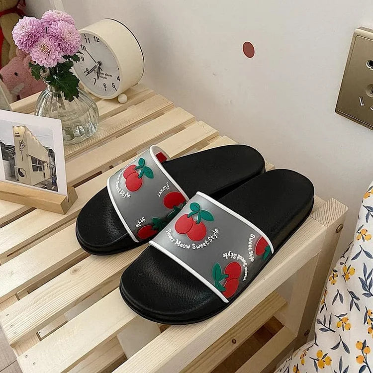 Kawaii Cartoon Fruit Beach Slippers