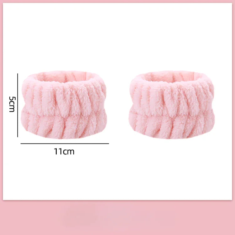 Cute Pink Blue White Wrist Makeup Bands