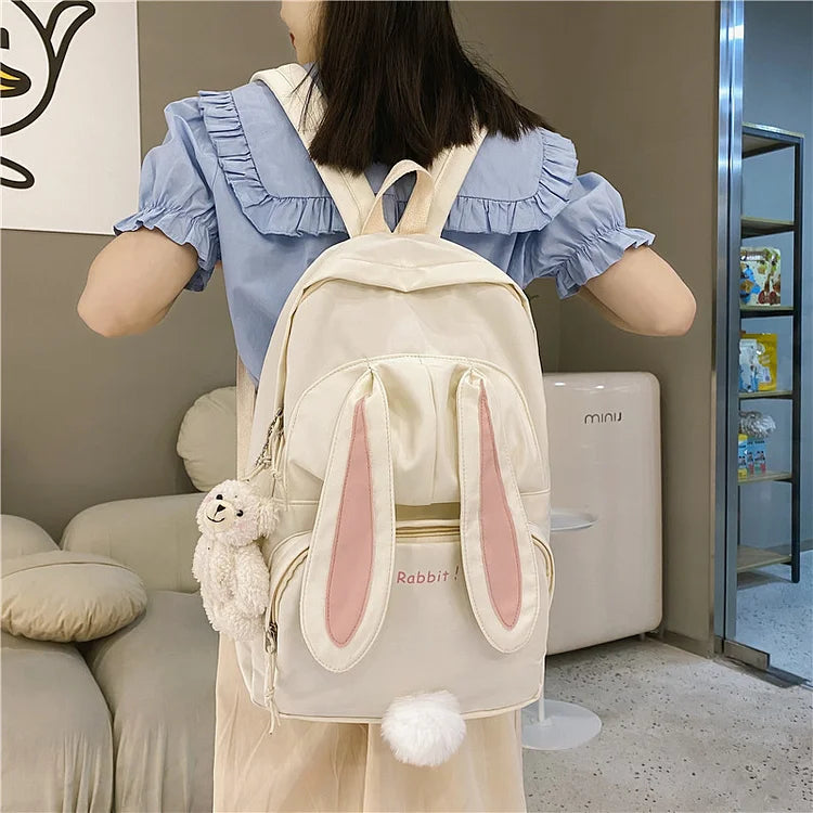 Cute Rabbit Young Girl School Backpack