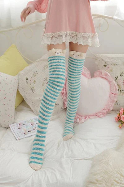 Fuzzy Thigh high stockings (15+Styles)