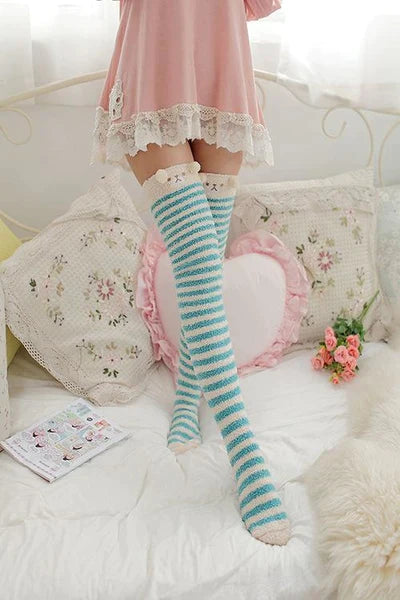 Fuzzy Thigh high stockings (15+Styles)