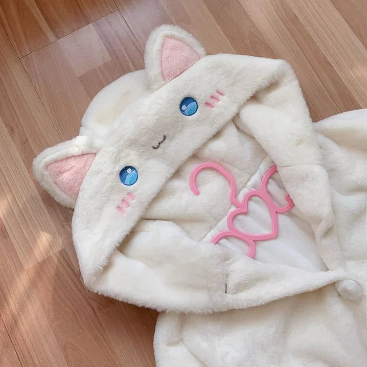 [Fully Payment Reservsation] Kawaii Sleepy Bear Cute Cat Winter Lolita Coat