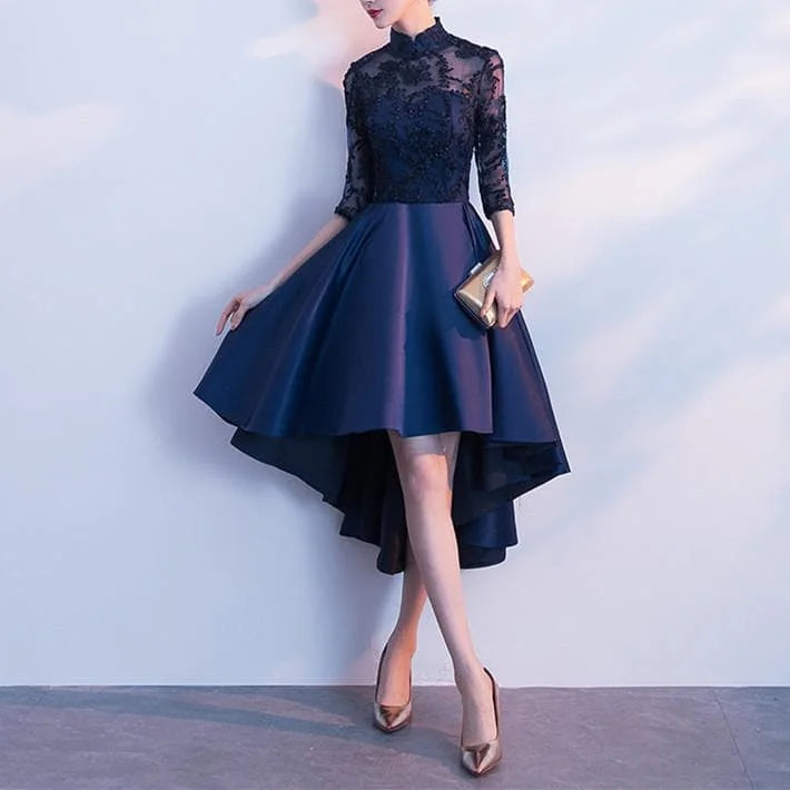 Black/Navy Elegant Party Dress