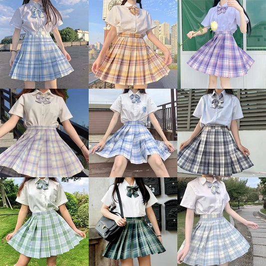 JK School Uniform Pleated Skirt