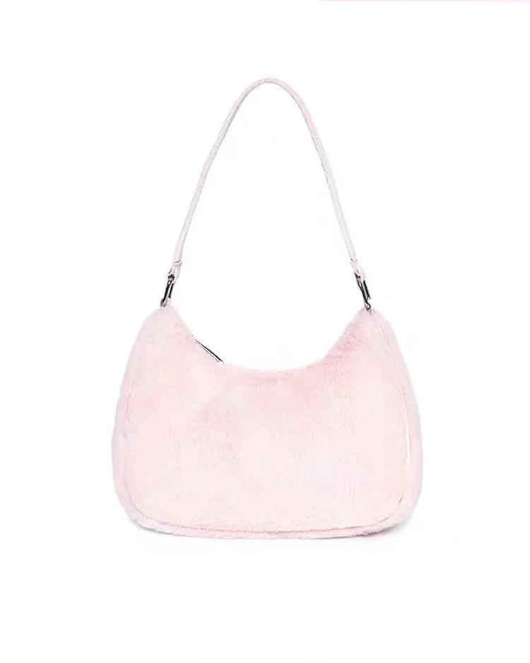 Fluffy Pinky Purse Shoulder Bag