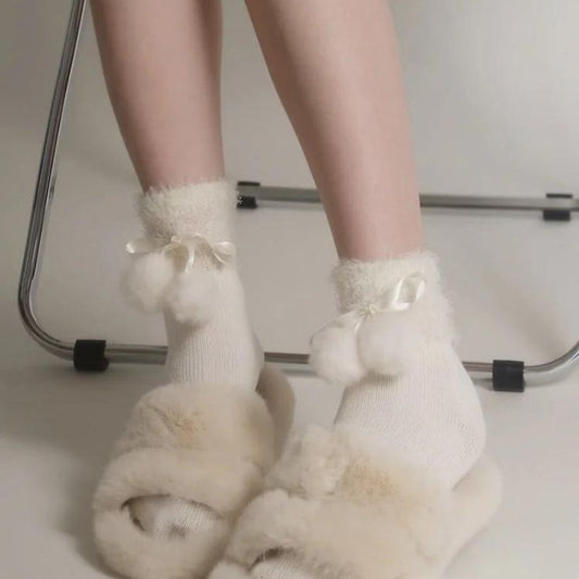 Snow Ball Ankle&Crew Kawaii Socks