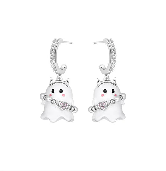 Kawaii Halloween Ghost Earrings