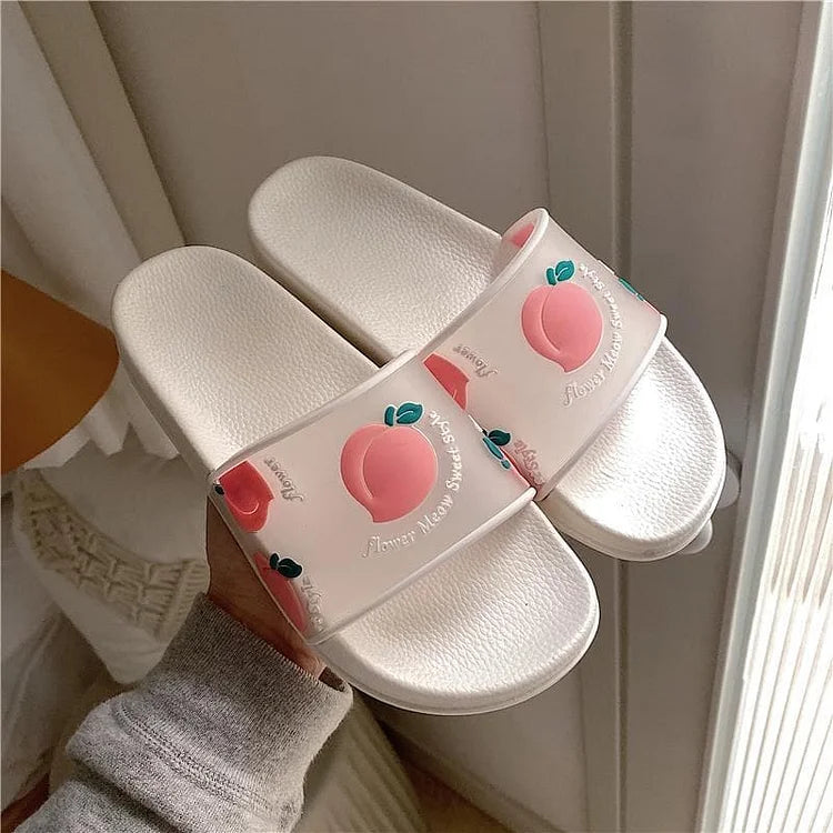 Kawaii Cartoon Fruit Beach Slippers