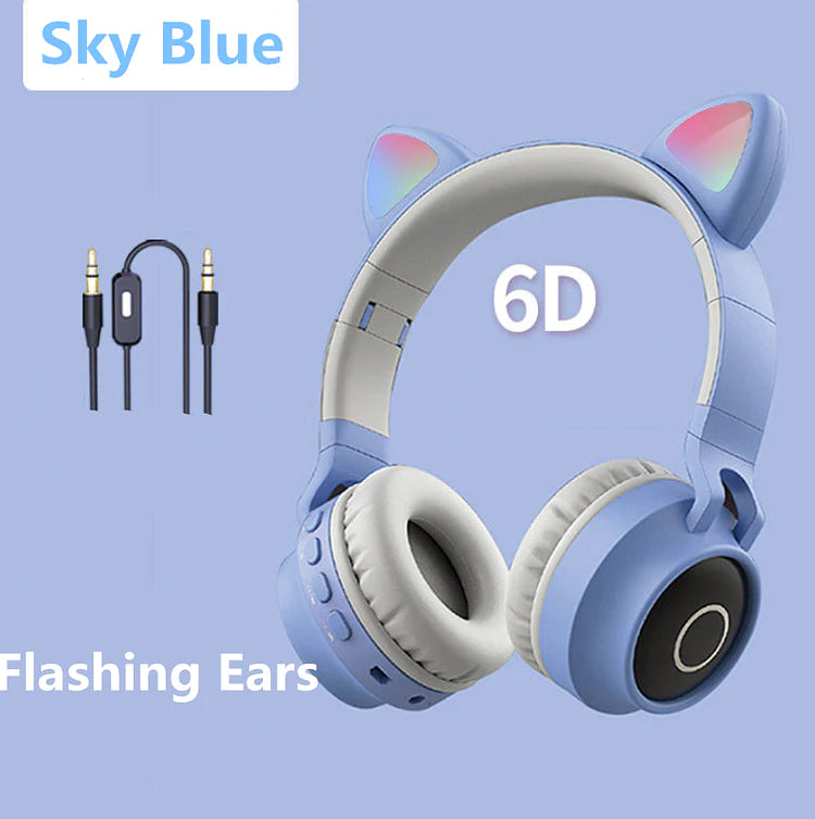 5 Colors of Glowing Cat Ear Wireless Bluetooth Headset