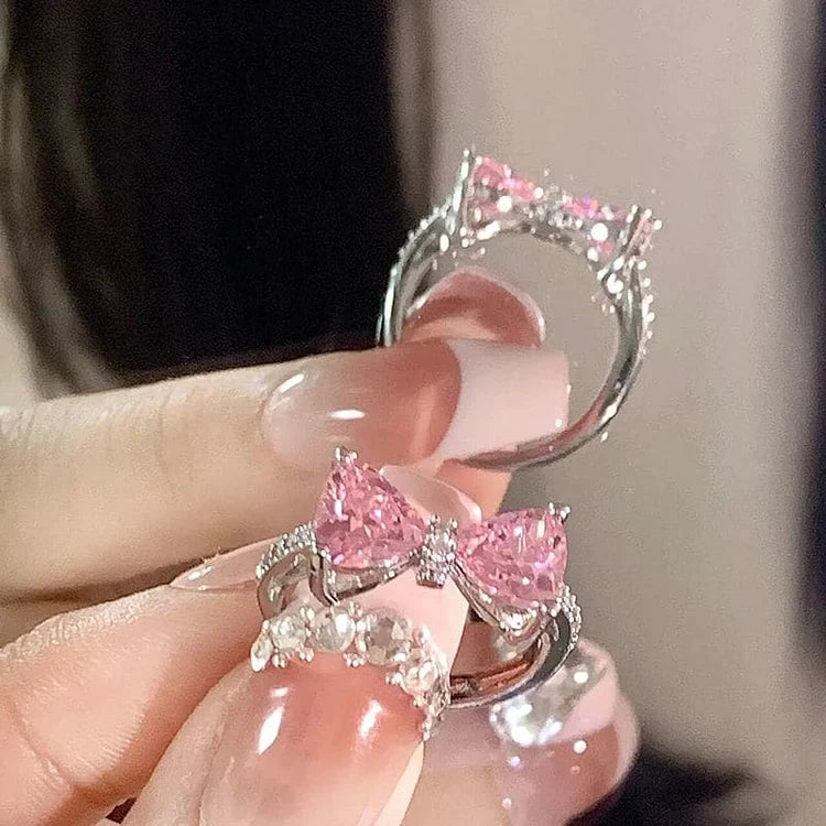 Pink Bow Ring