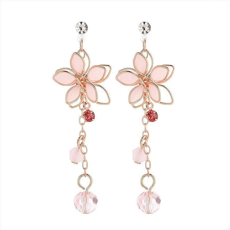 Sweet Pink Fashion Sakura EarringsClips