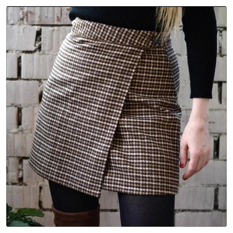 Lolita Bodycon High Waist Vintage Plaid Skirt