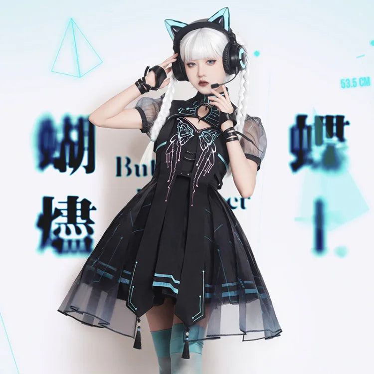 Gothic Betterfly Ember Lolita Dress Full Set