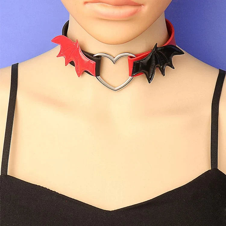 Lovely Devil Wings PU Choker