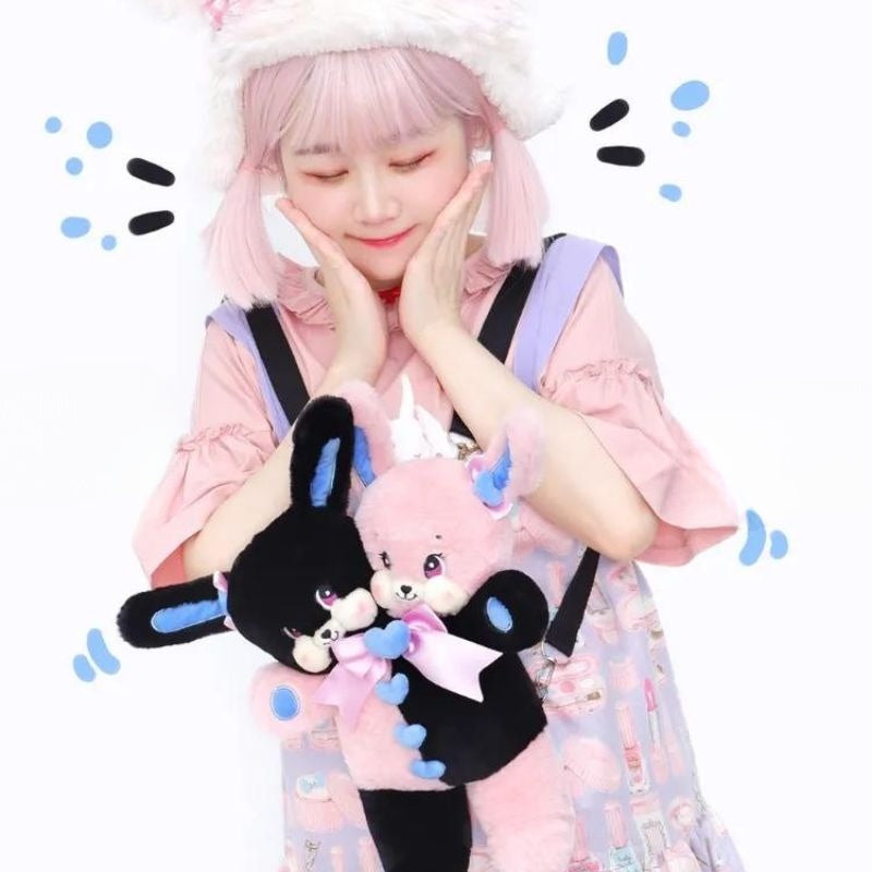 Two Heads Bunny Plush Bag