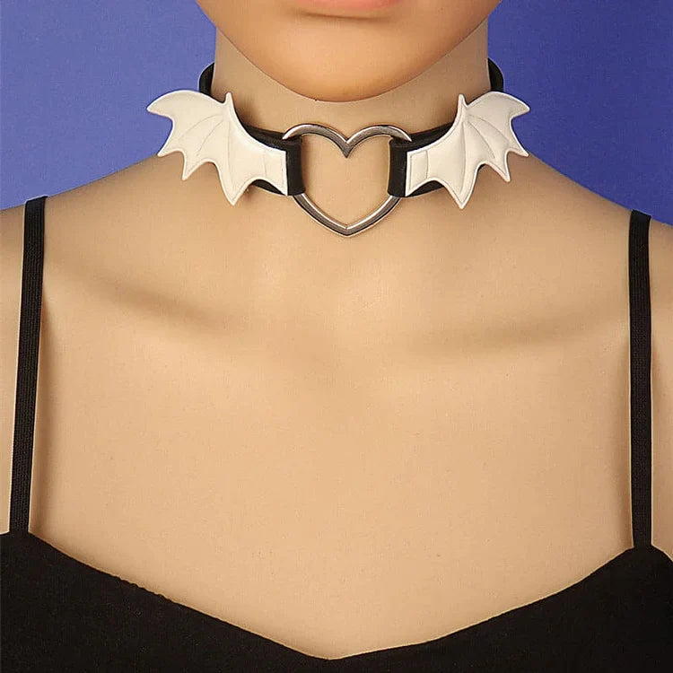 Lovely Devil Wings PU Choker