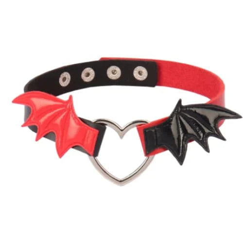 Lovely Devil Wings PU Choker