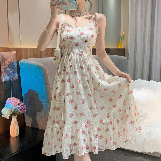 Kawaii Cottage Core Sweet Floral Dress