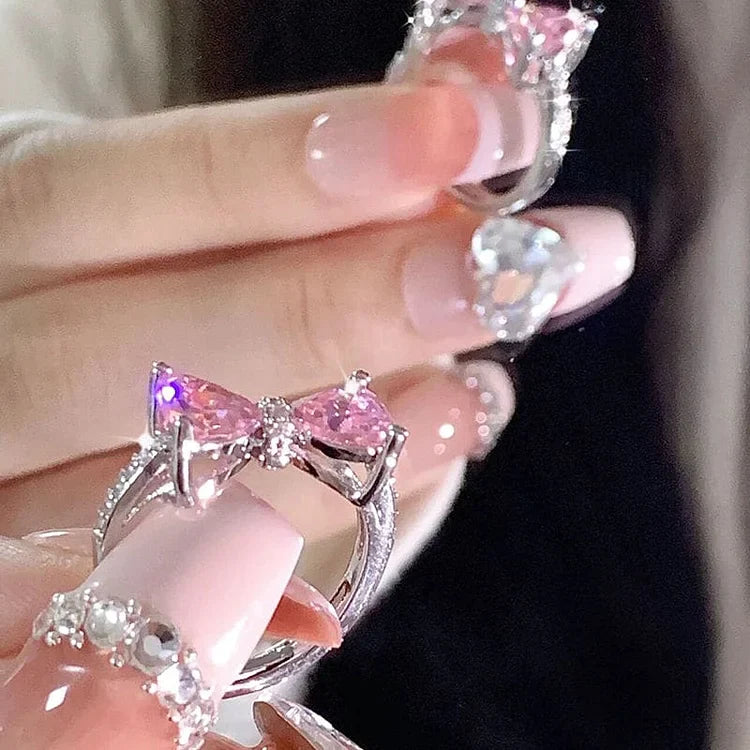 Pink Bow Ring