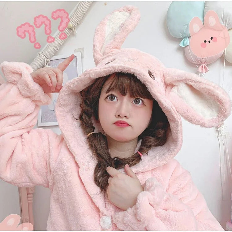 [Fully Payment Reservsation] Kawaii Sleepy Bear Cute Cat Winter Lolita Coat