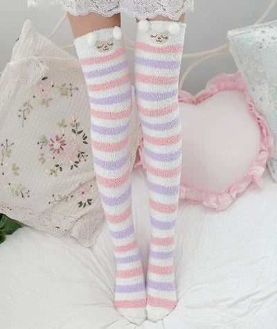 Fuzzy Thigh high stockings (15+Styles)